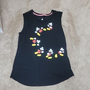 Disney Black Tank Top with Mickey Mouse Design